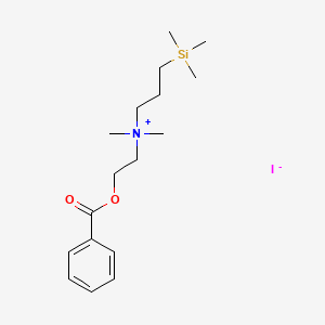 1-Propanaminium, N-(2-(benzoyloxy)ethyl)-N,N-dimethyl-3-(trimethylsilyl)-, iodide