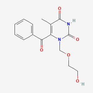 2,4(1H,3H)-Pyrimidinedione, 6-benzoyl-1-((2-hydroxyethoxy)methyl)-5-methyl-