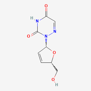 1,2,4-Triazine-3,5(2H,4H)-dione, 2-(2,5-dihydro-5-(hydroxymethyl)-2-furanyl)-, (2R-cis)-