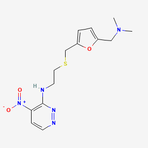 3-Pyridazinamine, N-(2-(((5-((dimethylamino)methyl)-2-furanyl)methyl)thio)ethyl)-4-nitro-