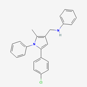 1H-Pyrrole-3-methanamine, 5-(4-chlorophenyl)-2-methyl-N,1-diphenyl-