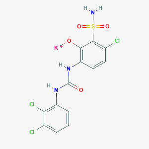 potassium;3-chloro-6-[(2,3-dichlorophenyl)carbamoylamino]-2-sulfamoylphenolate