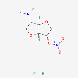 [(3S,3aR,6S,6aS)-3-(dimethylamino)-2,3,3a,5,6,6a-hexahydrofuro[3,2-b]furan-6-yl] nitrate;hydrochloride