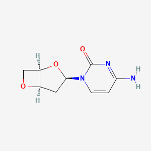 2(1H)-Pyrimidinone, 4-amino-1-(3,5-anhydro-2-deoxy-beta-D-threo-pentofuranosyl)-