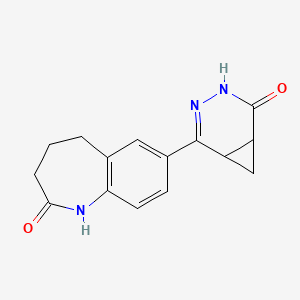 5-(2,3,4,5-Tetrahydro-2-oxo-1H-1-benzazepin-7-yl)-3,4-diazabicyclo(4.1.0)hept-4-en-2-one