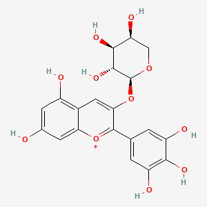 Delphinidin 3-arabinoside cation