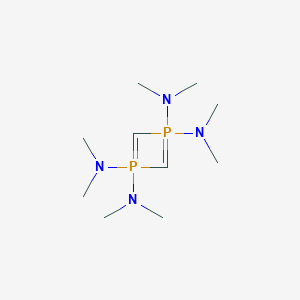 molecular formula C10H26N4P2 B012785 1,3-Diphosphacyclobutadiene, 1,1,3,3-tetra(dimethylamino)- CAS No. 103678-18-8