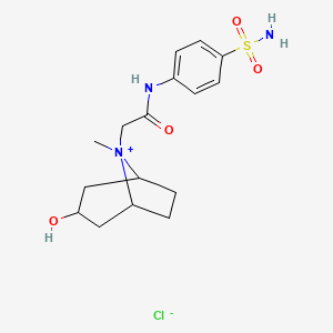 8-Azoniabicyclo(3.2.1)octane, 8-(2-((4-(aminosulfonyl)phenyl)amino)-2-oxoethyl)-3-hydroxy-8-methyl-, chloride, endo-