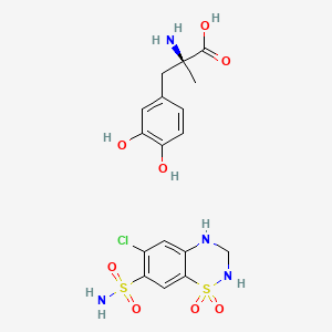 Methyldopa and hydrochlorothiazide