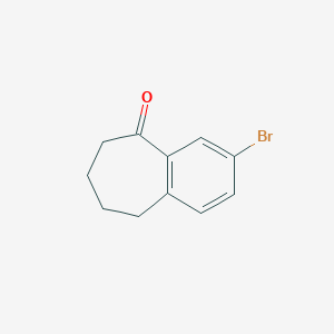 molecular formula C11H11BrO B1278511 3-Bromo-6,7,8,9-tetrahydro-5H-benzo[7]annulen-5-one CAS No. 87779-78-0