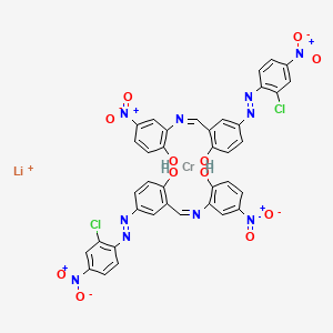 Lithium bis(4-((2-chloro-4-nitrophenyl)azo)-2-(((2-hydroxy-5-nitrophenyl)imino)methyl)phenolato(2-))chromate(1-)