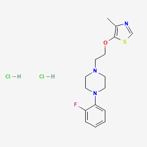 Piperazine, 1-(2-fluorophenyl)-4-(2-((4-methyl-5-thiazolyl)oxy)ethyl)-, dihydrochloride