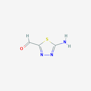 molecular formula C3H3N3OS B1278524 5-Amino-1,3,4-thiadiazole-2-carbaldehyde CAS No. 29422-54-6