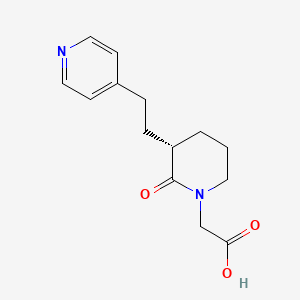 2-Oxo-3-(2-(4-pyridinyl)ethyl)-1-piperidineacetic acid, (3R)-