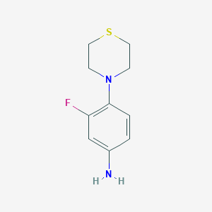 molecular formula C10H13FN2S B1278534 3-Fluoro-4-thiomorpholinoaniline CAS No. 237432-11-0