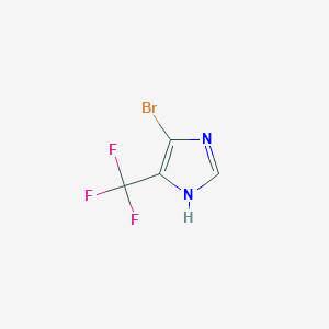 molecular formula C4H2BrF3N2 B1278561 5-Bromo-4-(trifluoromethyl)-1H-imidazole CAS No. 219534-99-3