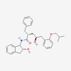 Benzenepentanamide, N-((1S,2R)-2,3-dihydro-2-hydroxy-1H-inden-1-yl)-gamma-hydroxy-2-(2-methylpropoxy)-alpha-(phenylmethyl)-, (aR,gS)-