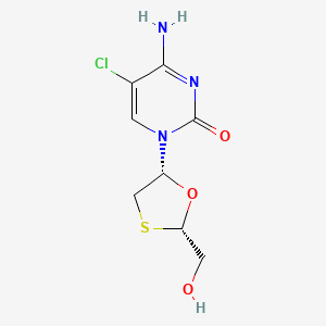 2(1H)-Pyrimidinone, 4-amino-5-chloro-1-(2-(hydroxymethyl)-1,3-oxathiolan-5-yl)-, (2S-cis)-