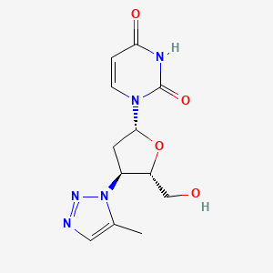 Uridine, 2',3'-dideoxy-3'-(5-methyl-1H-1,2,3-triazol-1-yl)-