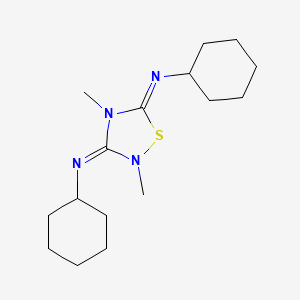 N(sup 3),N(sup 5)-Bis(cyclohexyl)-2,4-dimethyl-1,2,4-thiadiazole-3,5(2H,4H)-diimine