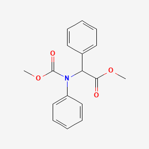 Benzeneacetic acid, alpha-((methoxycarbonyl)phenylamino)-, methyl ester