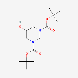 molecular formula C14H26N2O5 B1278573 DI-Tert-butyl 5-hydroxydihydropyrimidine-1,3(2H,4H)-dicarboxylate CAS No. 261507-84-0