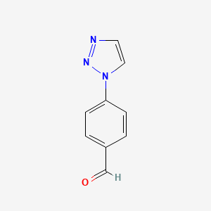 molecular formula C9H7N3O B1278594 4-(1H-1,2,3-Triazol-1-YL)benzaldehyde CAS No. 41498-10-6
