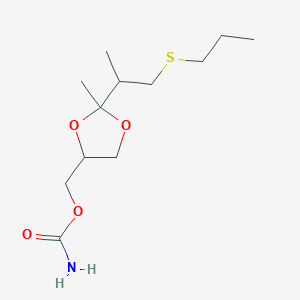 2-Methyl-2-((1-methyl-2-propylthio)ethyl)-4-carbamoyloxymethylene-1,3-dioxolane