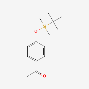 molecular formula C14H22O2Si B1278625 Ethanone, 1-[4-[[(1,1-dimethylethyl)dimethylsilyl]oxy]phenyl]- CAS No. 149683-53-4