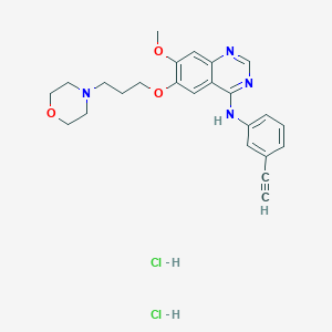 N-(3-ethynylphenyl)-7-methoxy-6-(3-morpholin-4-ylpropoxy)quinazolin-4-amine;dihydrochloride