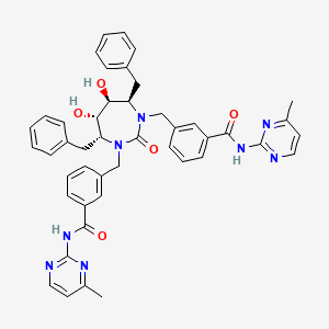 Benzamide, 3,3'-(((4R,5S,6S,7R)-tetrahydro-5,6-dihydroxy-2-oxo-4,7-bis(phenylmethyl)-1H-1,3-diazepine-1,3(2H)-diyl)bis(methylene))bis(N-(4-methyl-2-pyrimidinyl)-