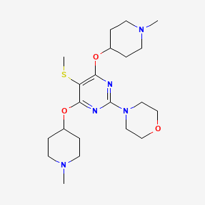 Morpholine, 4-((4,6-bis(1-methyl-4-piperidinyl)oxy)-5-(methylthio)-2-pyrimidinyl)-