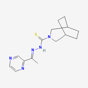 N-[(E)-1-pyrazin-2-ylethylideneamino]-3-azabicyclo[3.2.2]nonane-3-carbothioamide