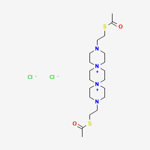 3,12-Bis(2-(acetylthio)ethyl)-3,12-diaza-6,9-diazoniadispiro(5.2.5.2)hexadecane dichloride