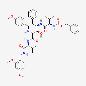 (2R,3S,4S)-N-(4-((N-((Benzyloxy)carbonyl)valyl)amino)-3-hydroxy-2-(4-methoxy-benzylamino)-5-phenylpentanoyl)valine 2,4-dimethoxybenzylamide