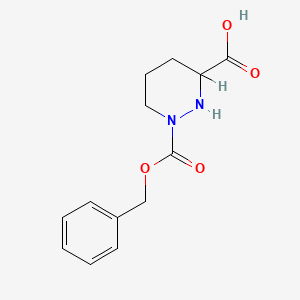 B1278687 1-((Benzyloxy)carbonyl)hexahydropyridazine-3-carboxylic acid CAS No. 72120-54-8