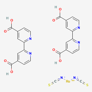 molecular formula C26H16N6O8RuS2 B1278748 顺式-双(异硫氰酸根)双(2,2'-联吡啶-4,4'-二羧酸根)钌(II) CAS No. 141460-19-7