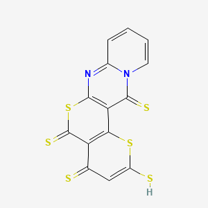 4-sulfanyl-3,9-dithia-11,17-diazatetracyclo[8.8.0.02,7.012,17]octadeca-1(10),2(7),4,11,13,15-hexaene-6,8,18-trithione