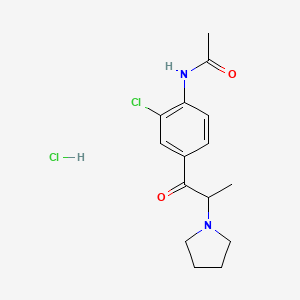 N-(2-Chloro-4-(1-oxo-2-(1-pyrrolidinyl)propyl)phenyl)acetamide monohydrochloride