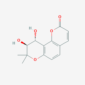 molecular formula C14H14O5 B12787775 Khellactone, trans-(+)- CAS No. 20516-17-0