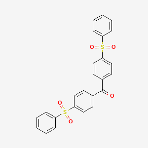 molecular formula C25H18O5S2 B12787788 Bis(4-(phenylsulfonyl)phenyl)methanone CAS No. 7402-88-2