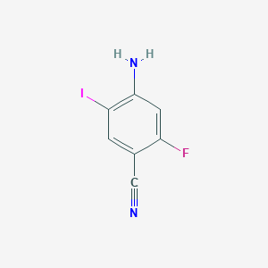 molecular formula C7H4FIN2 B1278781 4-氨基-2-氟-5-碘苯甲腈 CAS No. 380241-60-1