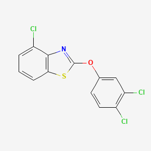 molecular formula C13H6Cl3NOS B12787867 4-Chloro-2-(3,4-dichlorophenoxy)benzothiazole CAS No. 85391-67-9