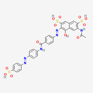 6-(Acetylamino)-4-hydroxy-3-((E)-(4-(((4-((E)-(4-sulfophenyl)diazenyl)phenyl)amino)carbonyl)phenyl)diazenyl)naphthalene-2,7-disulfonic acid