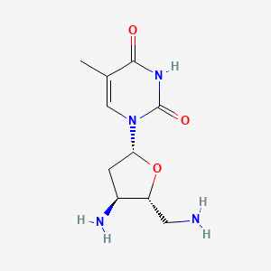 molecular formula C10H16N4O3 B12787902 Thymidine, 3',5'-diamino-3',5'-dideoxy- CAS No. 64638-15-9