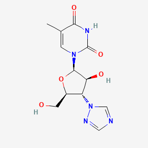 1-(3-(1,2,4-Triazol-1-yl)-3-deoxy-beta-D-arabinofuranosyl)-thymine