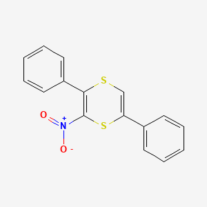 molecular formula C16H11NO2S2 B12787969 (3,6-Diphenyl-1,4-dithiin-2-yl)(hydroxy)azane oxide CAS No. 6317-72-2