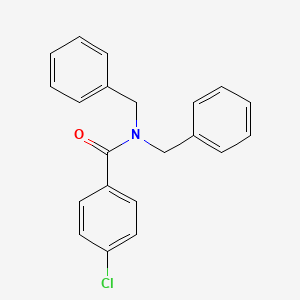 molecular formula C21H18ClNO B12787970 N,N-dibenzyl-4-chlorobenzamide CAS No. 7461-37-2