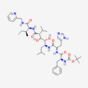 L-Histidinamide, N-((1,1-dimethylethoxy)carbonyl)-L-phenylalanyl-N-(2,3-dihydroxy-5-methyl-1-(2-methylpropyl)-4-(((2-methyl-1-(((2-pyridinylmethyl)amino)carbonyl)butyl)amino)carbonyl)hexyl)-, (1S-(1R*,2S*,3S*,4S*(1R*,2R*)))-