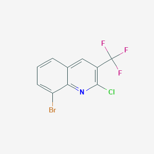 molecular formula C10H4BrClF3N B1278802 8-Bromo-2-chloro-3-(trifluoromethyl)quinoline CAS No. 590372-03-5